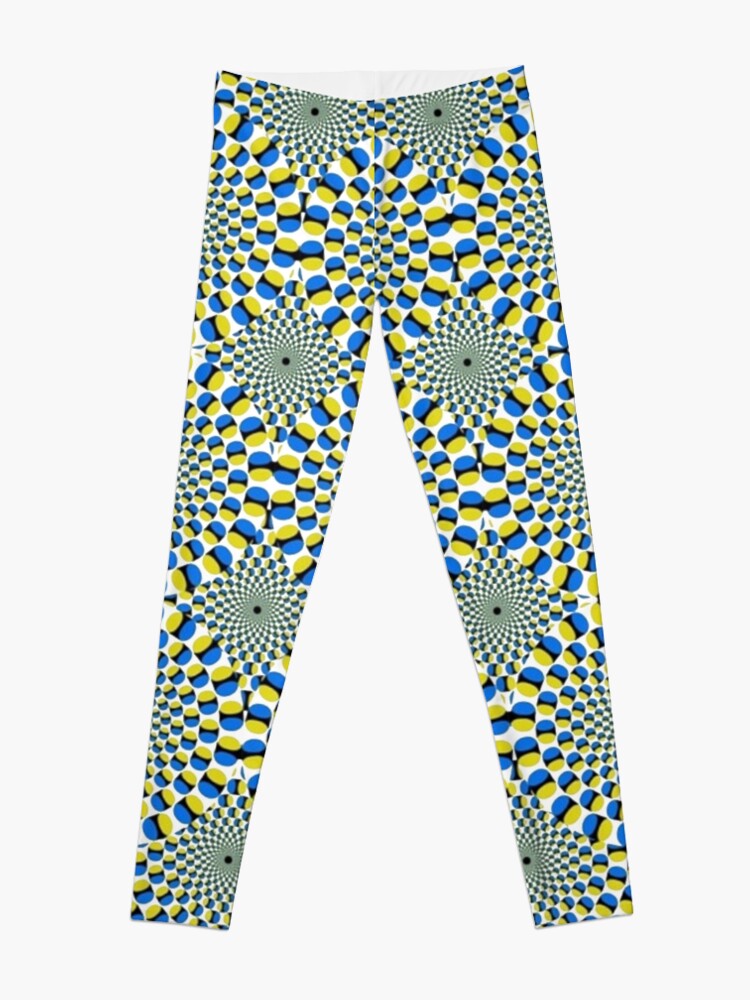 Alternate view of #Optical #Illusion Pattern Abstract Decoration Art Illustration Design Flower Leggings