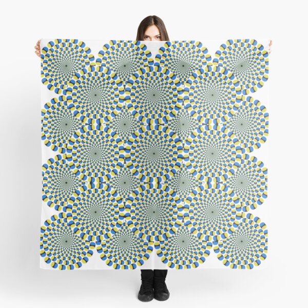 #Optical #Illusion Pattern Abstract Decoration Art Illustration Design Flower  Scarf