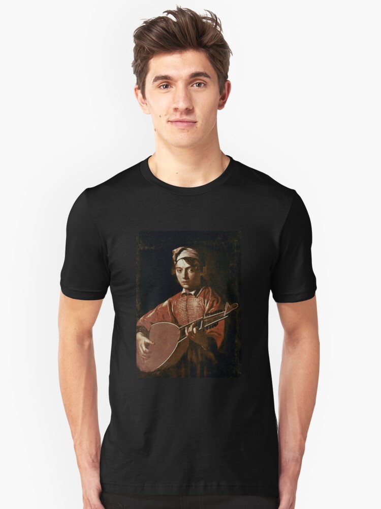 Alternate view of Caravaggio - Lute Player Slim Fit T-Shirt