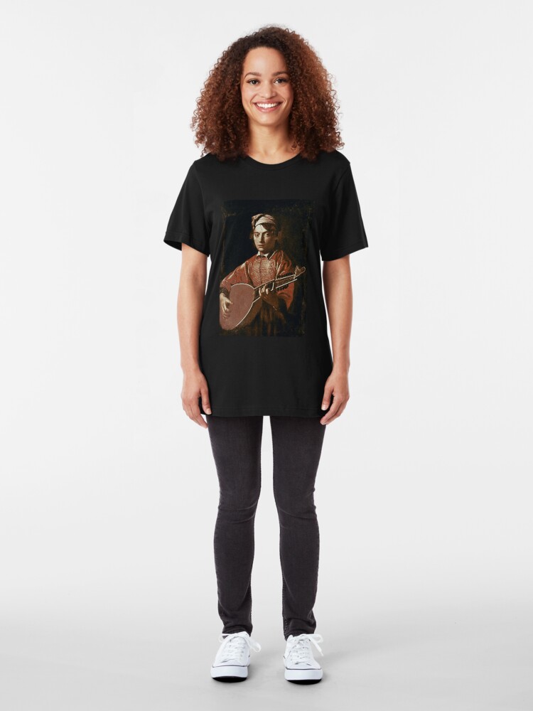 Alternate view of Caravaggio - Lute Player Slim Fit T-Shirt