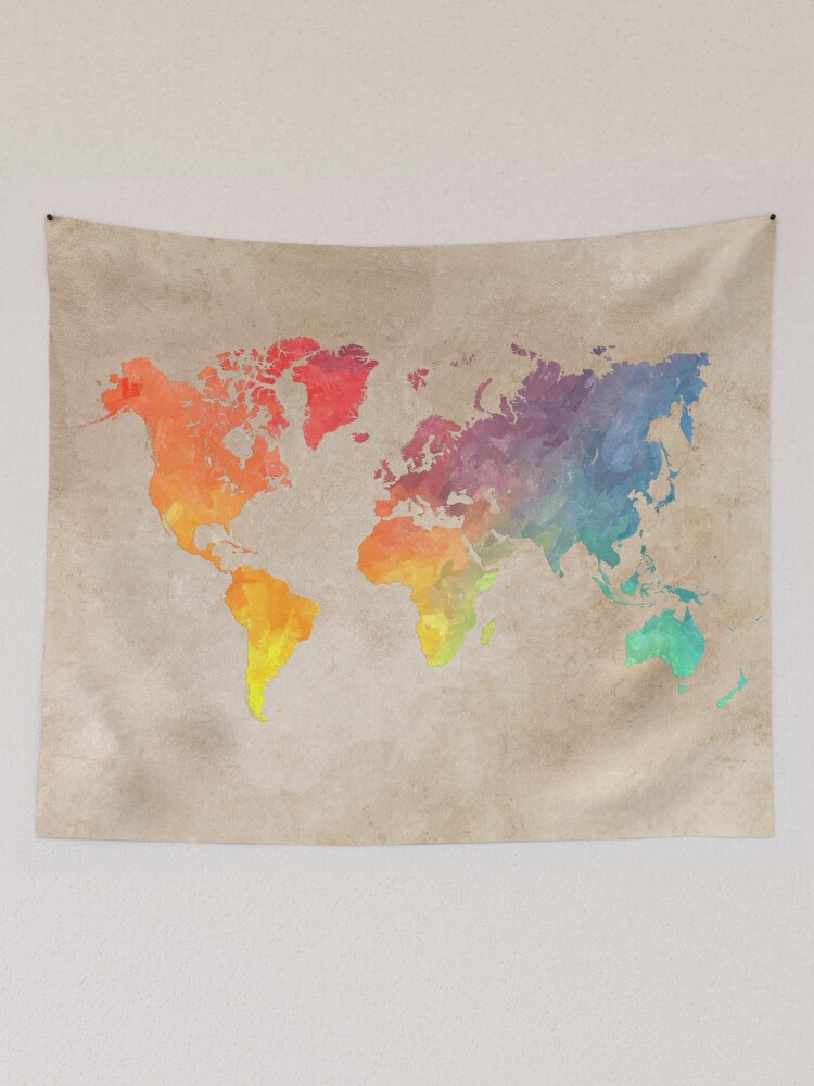 World map cloth cheap tapestry