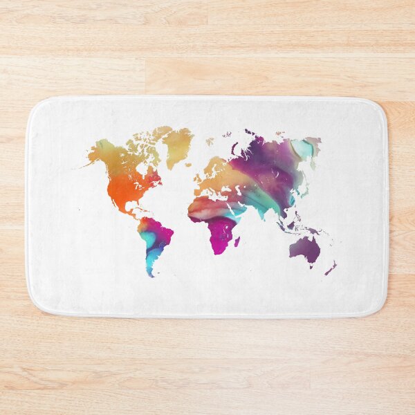 Item preview, World map watercolor #map #worldmap designed and sold by JBJart.