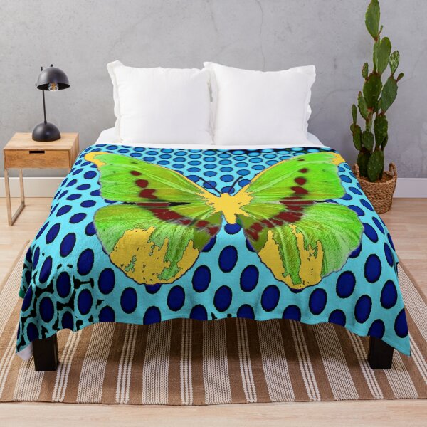 Item preview, KIWI  GREEN COLOR BUTTERFLY MODERN ART BLUE DESIGN, designed and sold by sharlesart.