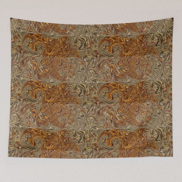Item preview, Swirl Stitch Chocolate Gold Black designed and sold by PageDesigns.