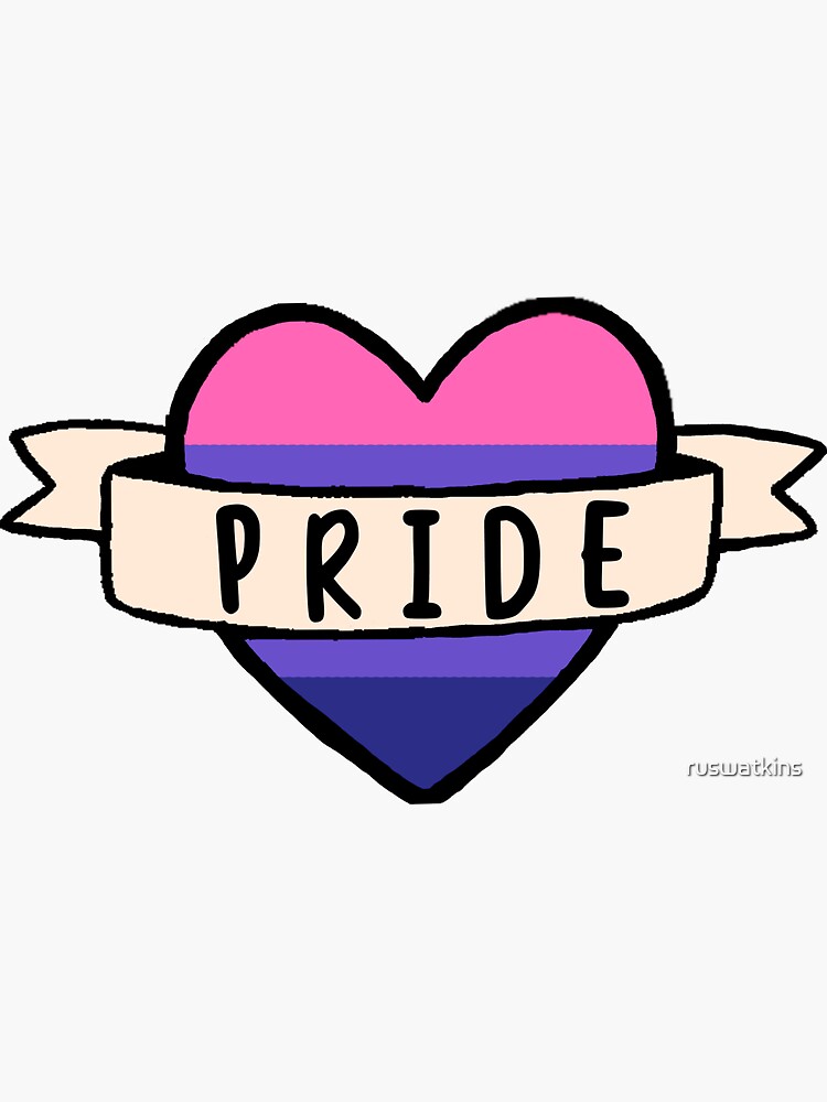 Pegatina Orgullo Bisexual Bandera Bisexual Del Corazón Bandera Del Arco Iris Orgullo Gay2019 1034