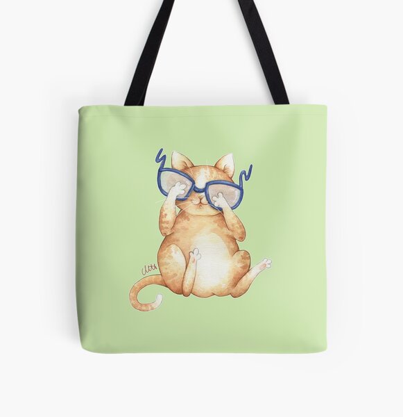 Aperçu de l'œuvre Chat avec des lunettes nerd créée et vendue par miezekatze89.