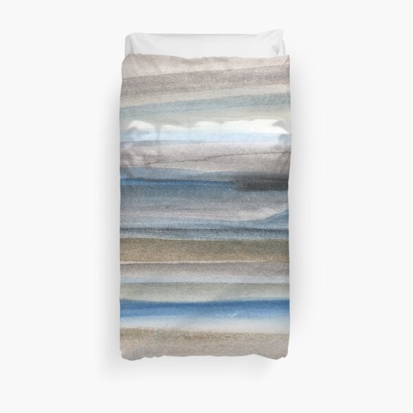Brown and Blue Abstract Duvet Cover