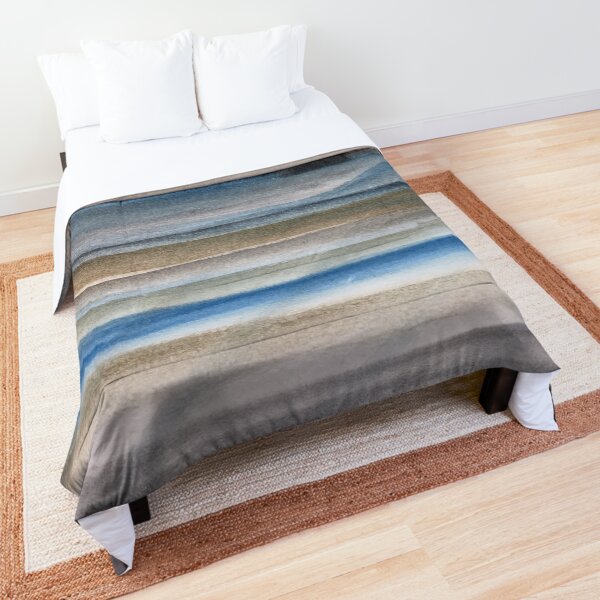 Brown and Blue Abstract Comforter
