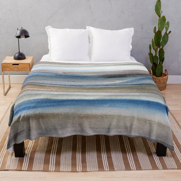 Brown and Blue Abstract Throw Blanket