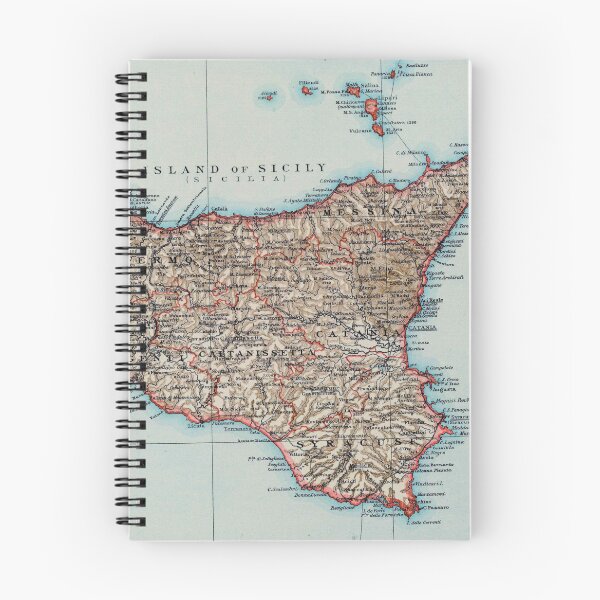 Item preview, Vintage Map of Sicily Italy (1900) designed and sold by BravuraMedia.