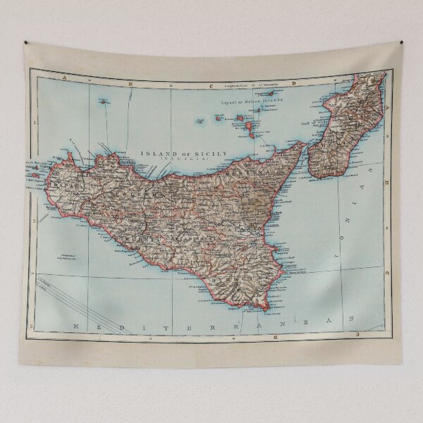 Item preview, Vintage Map of Sicily Italy (1900) designed and sold by BravuraMedia.