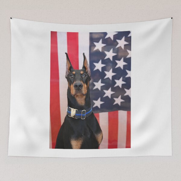 Item preview, Doberman by the American Flag designed and sold by HSPhotography.