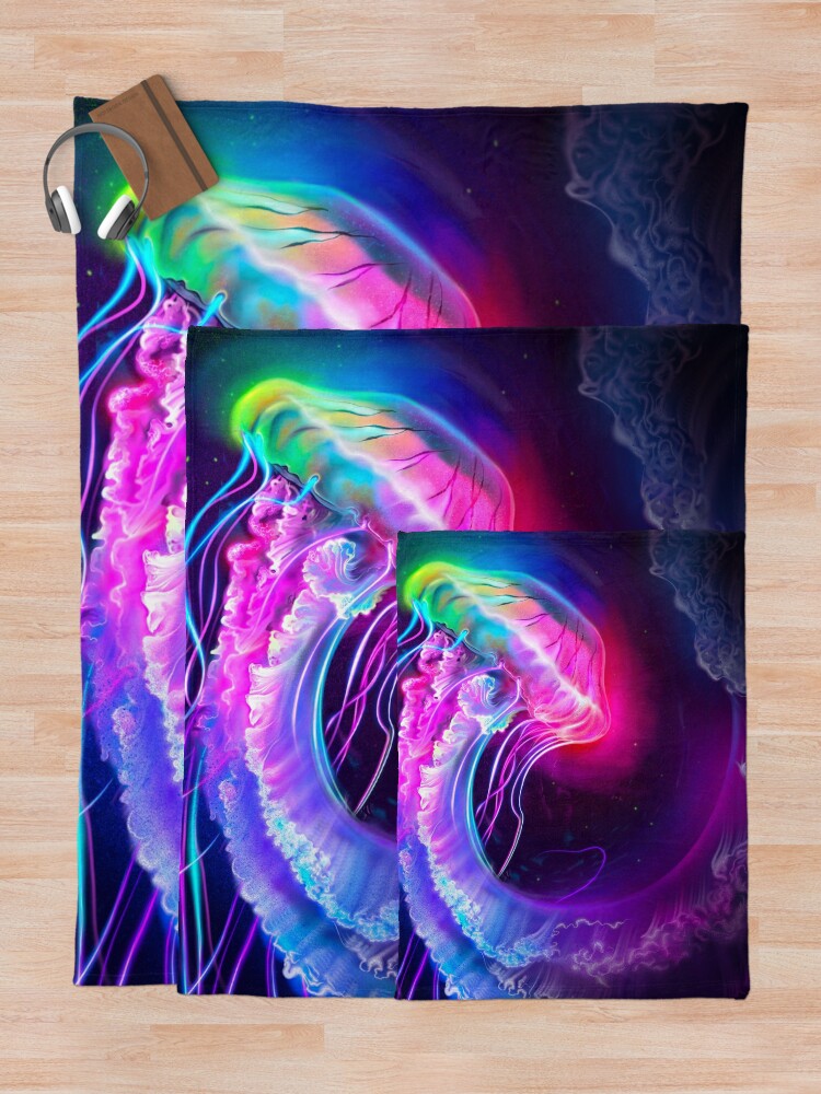 "Jellyfish" Throw Blanket by DonnaKBrowning Redbubble