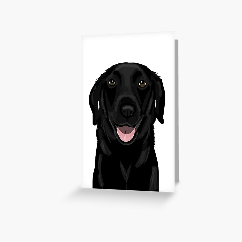 Night Before Christmas- Preppy Black Labs Greeting Card for Sale