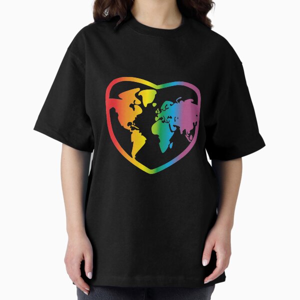 Item preview, Lgbt rainbow world map, earth designed and sold by claudiasartwork.