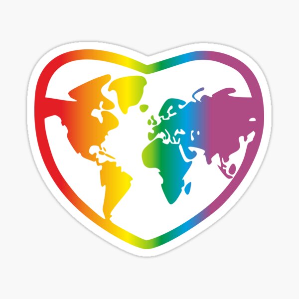Item preview, Lgbt rainbow world map, earth designed and sold by claudiasartwork.