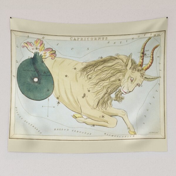 Item preview, Vintage Capricorn Constellation Map (1825) designed and sold by BravuraMedia.