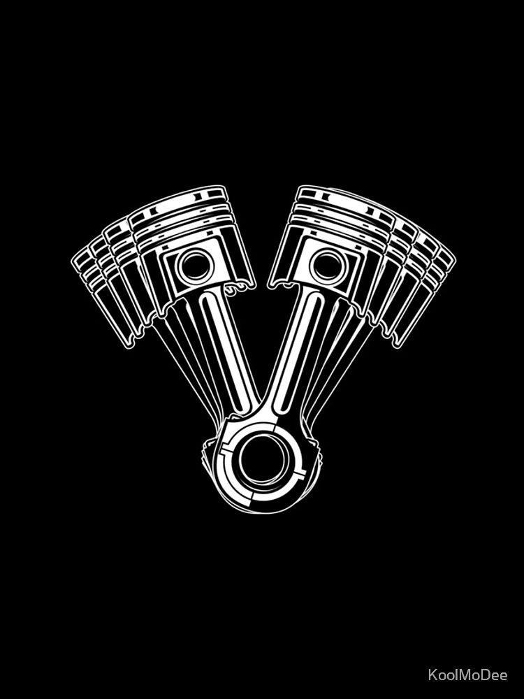 Thumbnail 4 of 4, iPhone Case, V8 Pistons - Racer, Racing designed and sold by KoolMoDee.