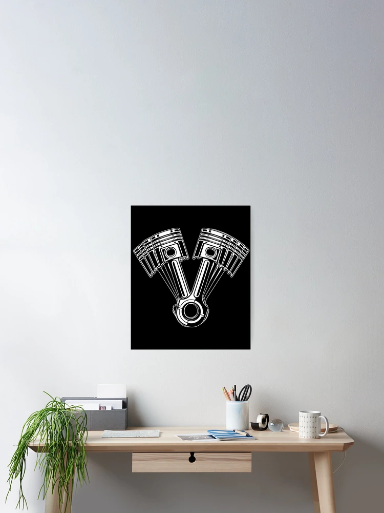 Thumbnail 2 of 3, Poster, V8 Pistons - Racer, Racing designed and sold by KoolMoDee.