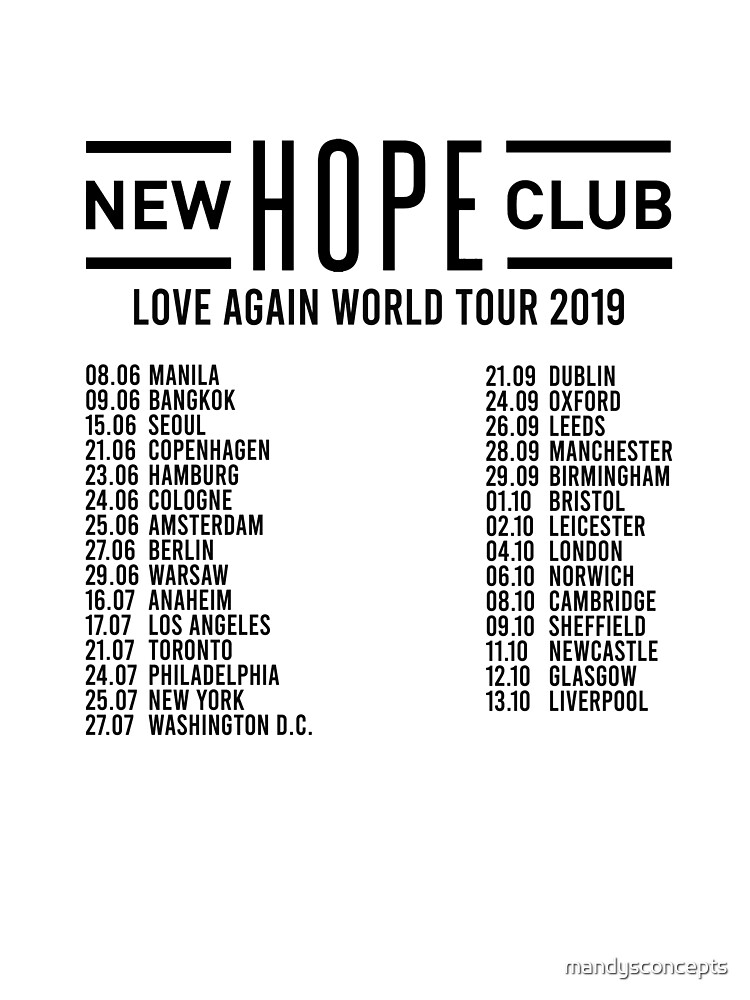 New Hope Club Love Again Tour 2019