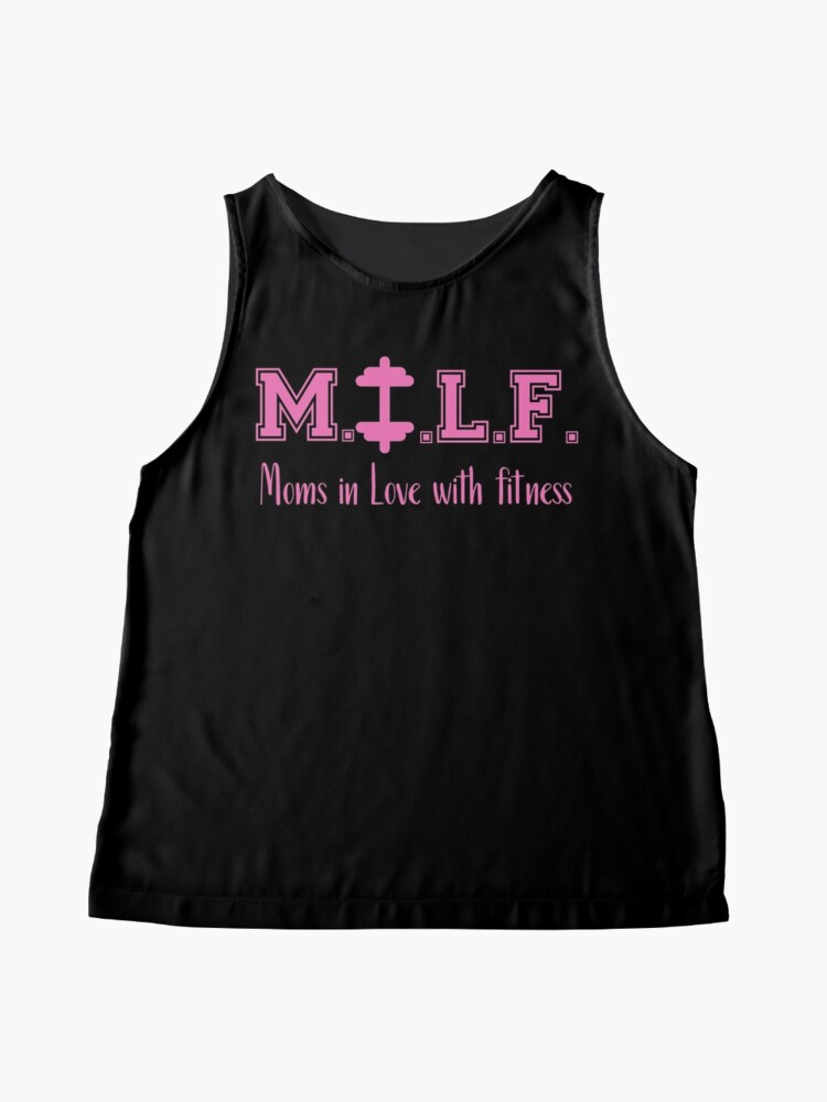 MILF M.I.L.F Moms in Love with Fitness Weights Work out Shirt Essential  T-Shirt for Sale by funnytshirtemp