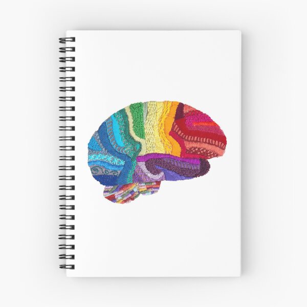 Item preview, Sampler Brain - Embroidered Look - Rainbow Brain  designed and sold by Laura Bundesen.