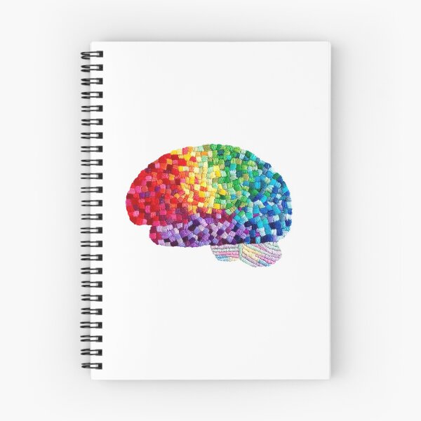 Item preview, Square the Circle - Embroidered Look - Rainbow Brain by Laurabund designed and sold by Laura Bundesen.