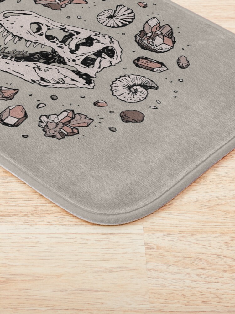 Alternate view of Geo-rex Vortex | Rose Quartz | Dinosaur Skull Fossil Art Bath Mat