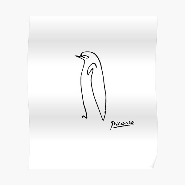 Pablo Picasso Penguin Artwork Shirt, Sketch Reproduction Poster