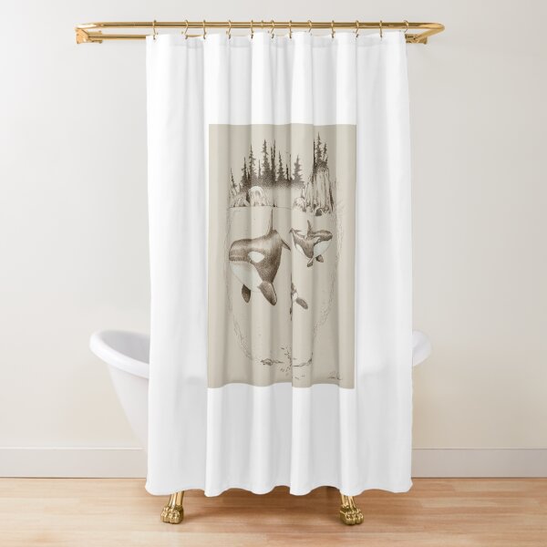 Killer Whales Shower Curtains for Sale