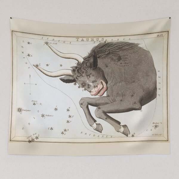 Item preview, Vintage Taurus Constellation Map (1825) designed and sold by BravuraMedia.
