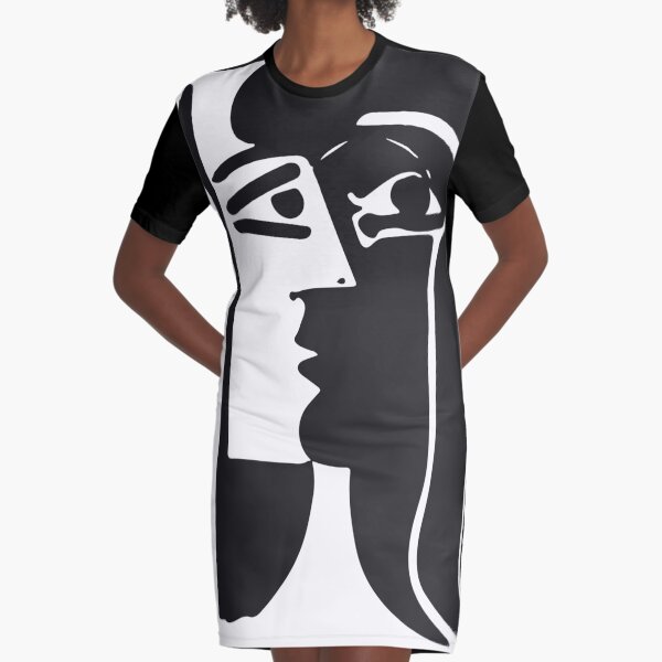 Pablo Picasso Kiss 1979 Artwork Reproduction For T Shirt, Framed Prints Graphic T-Shirt Dress