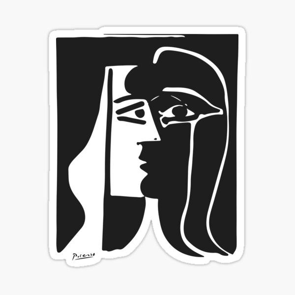 Pablo Picasso Kiss 1979 Artwork Reproduction For T Shirt, Framed Prints Sticker