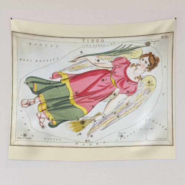 Item preview, Vintage Virgo Constellation Map (1825) designed and sold by BravuraMedia.