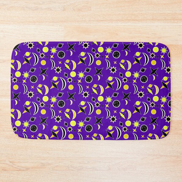 Item preview, pattern of purple space with suns and moons designed and sold by M-Lorentsson.