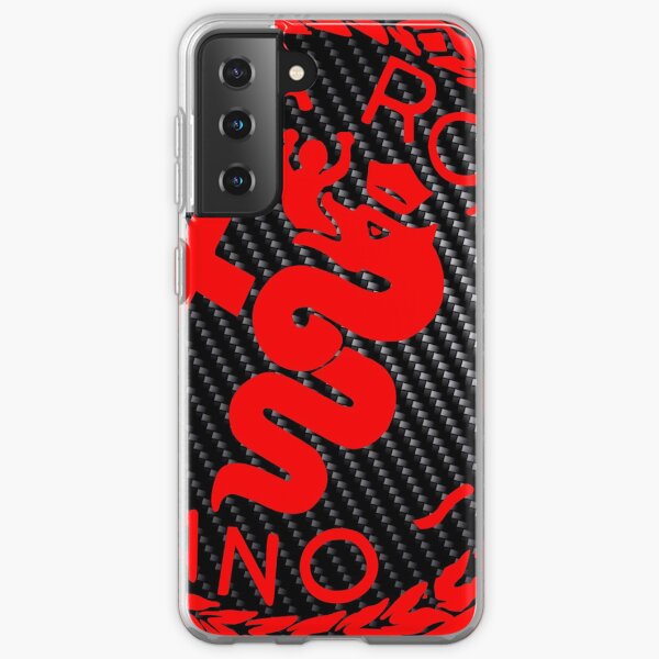 Logo Alfa rouge et carbone Coque souple Samsung Galaxy