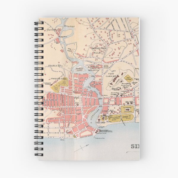 Item preview, Vintage Singapore Map (1893) designed and sold by BravuraMedia.