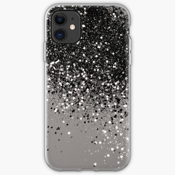 Silver Gray Glitter #1 #shiny #decor #art iPhone Soft Case