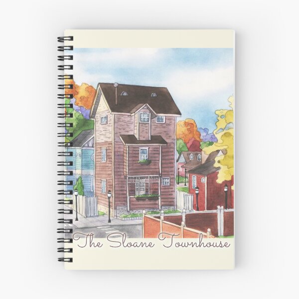 Item preview, The Sloane Townhouse Watercolor Village designed and sold by TheJessaChannel.
