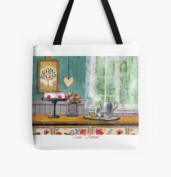 Item preview, Tea Time - Hand Painted Watercolor Art designed and sold by TheJessaChannel.