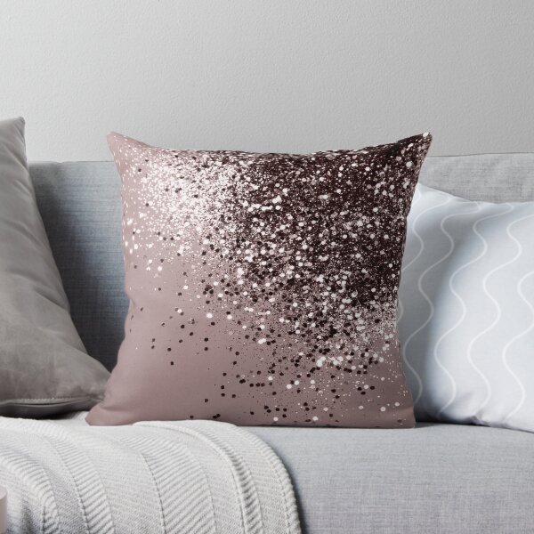 Sparkling Mauve Lady Glitter #1 #shiny #decor #art Throw Pillow