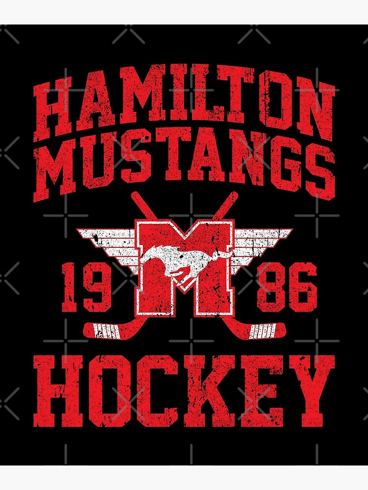 Poster for Sale avec l'œuvre « Hamilton Mustangs Hockey (Variante