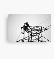 electric linesmen Canvas Print
