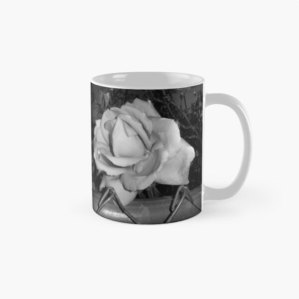 Item preview, rose on fence closeup bw 06/23/19 designed and sold by Shellaqua.