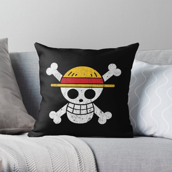 Straw Hat Pirates Jolly Roger Throw Pillow