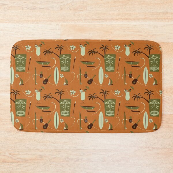 Item preview, Retro Hawaiian - Vintage Hawaiian - Orange - Tropical Pattern designed and sold by whyitsme.