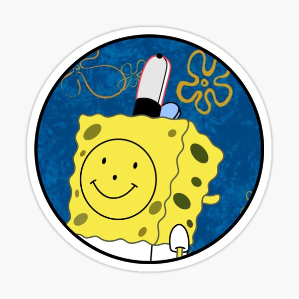 Spongebob funny face Sticker for Sale by stickers--Hakim