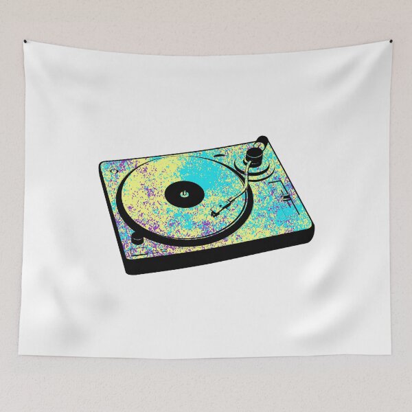 Item preview, Vintage Retro DJ Turntable Vinyl Record 80s Gift Paint Splatter designed and sold by MintedFresh.