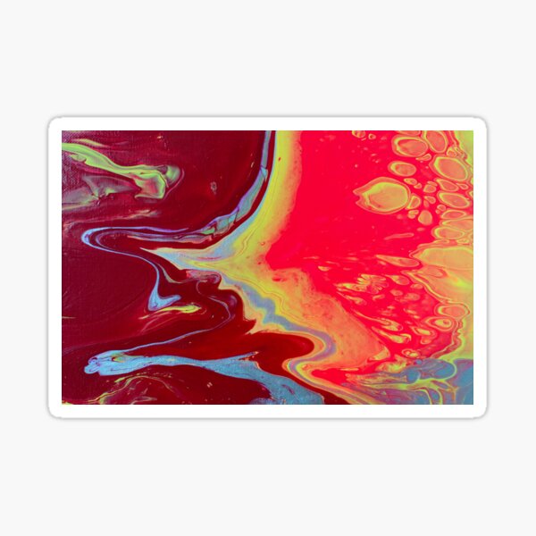 Submerging - Abstract Acrylic Painting Sticker