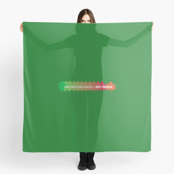 SAVE FORESTS AND JUNGLES — GO VEGAN Scarf
